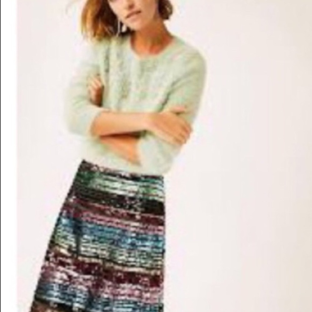 Anthro sequin holiday pencil skirt